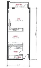 1 Bed 1 Bath Plus Den A7 0222 floor plan